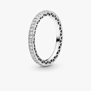 Pandora Silver Heart Motif Ring